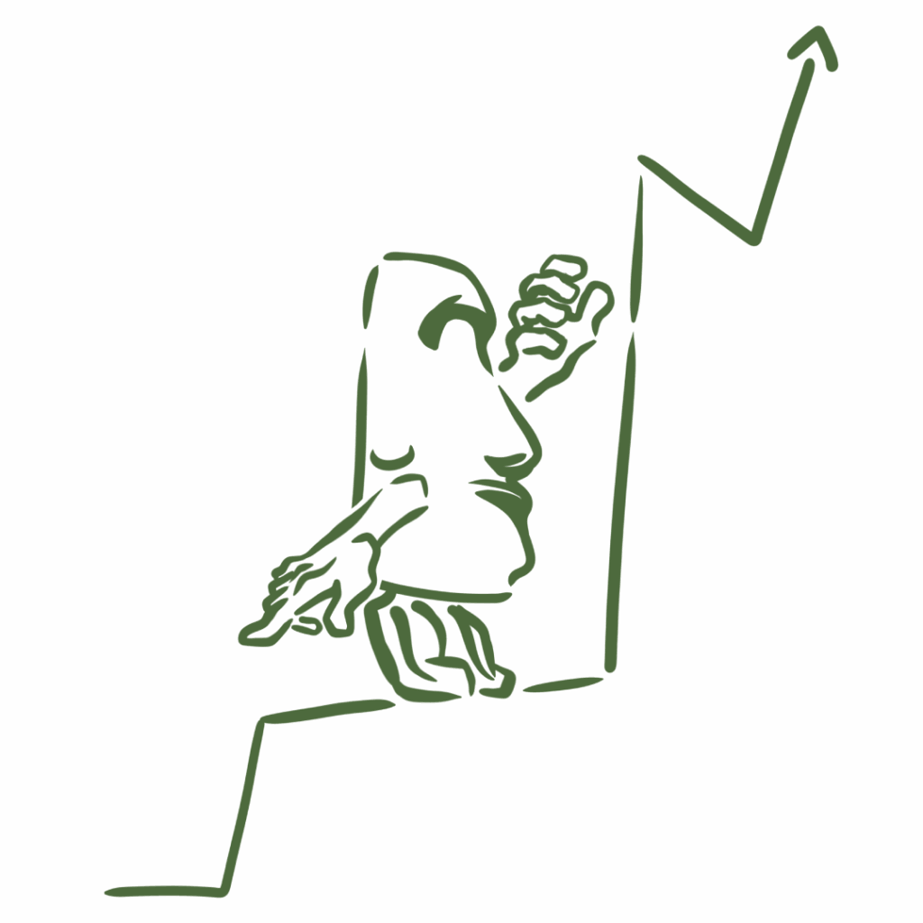 Blog Heads Logo climbing graph to represent content strategy service