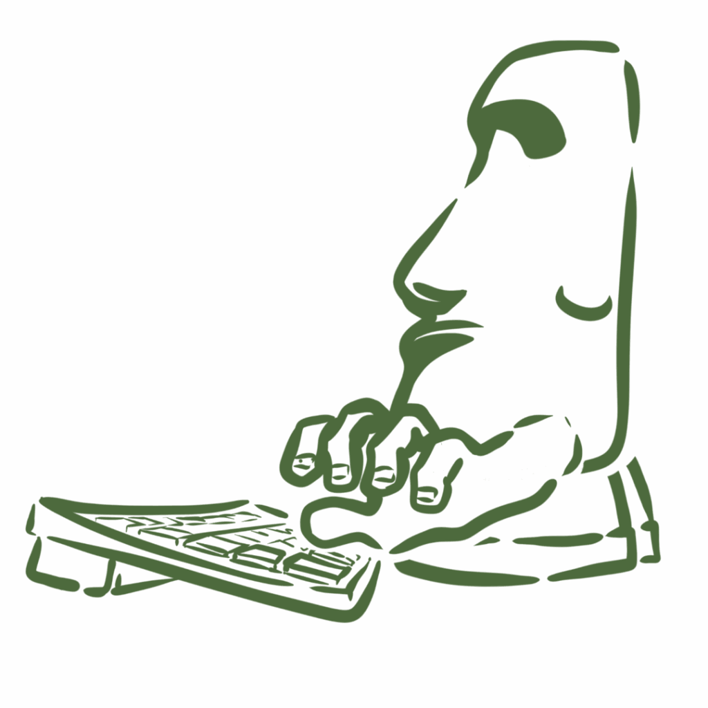Blog Heads logo typing on keyboard to represent website content writers service